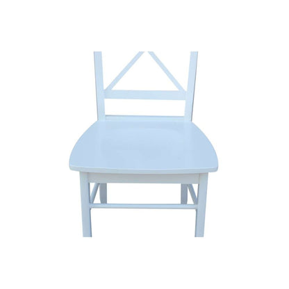 International Concepts - X-Back Chair with Solid Wood Seat in White Finish (Set of 2) - C08-613P veiw 10