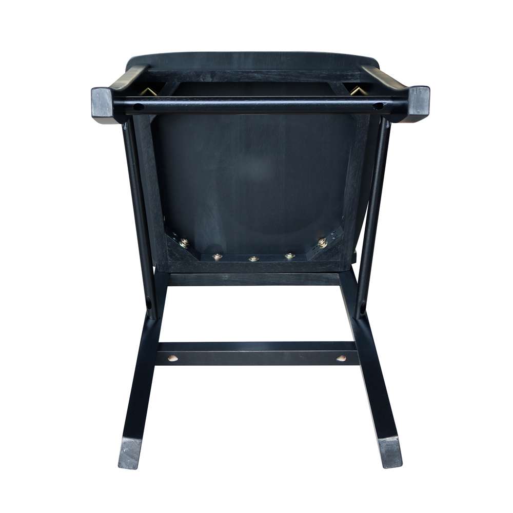International Concepts - X-Back Counter Height Stool - 24inSH in Black Finish - S46-6132 veiw 8