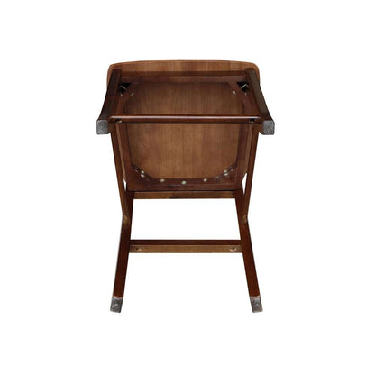 International Concepts - X-Back Counter Height Stool - 24inSH in Cinnemon/Espresso Finish - S58-6132 veiw 9