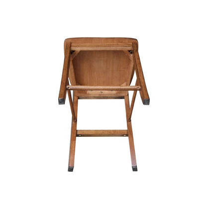 International Concepts - X-Back Counter Height Stool - 24inSH in Distressed Oak Finish - S42-6132 veiw 9