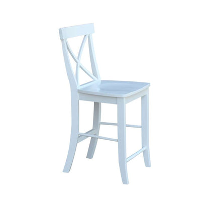 International Concepts - X-Back Counter Height Stool - 24inSH in White Finish - S08-6132 veiw 7