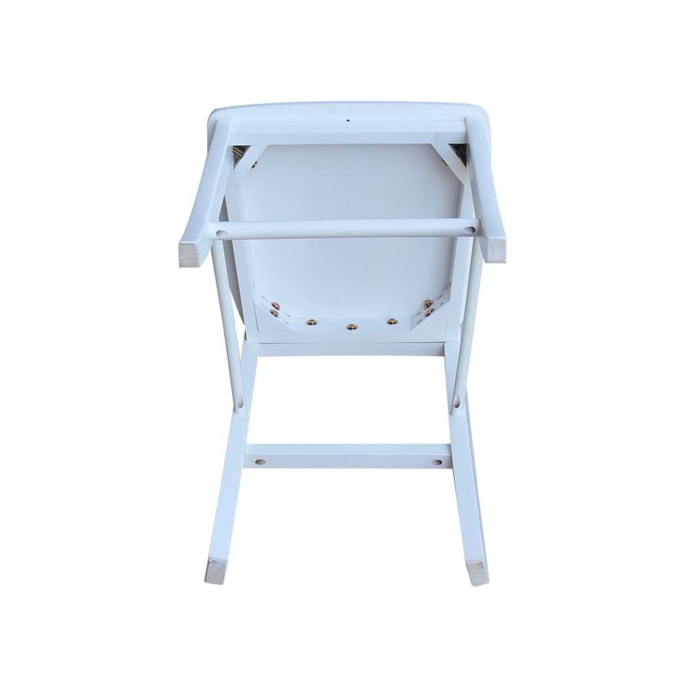 International Concepts - X-Back Counter Height Stool - 24inSH in White Finish - S08-6132 veiw 9
