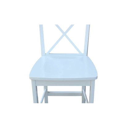 International Concepts - X-Back Counter Height Stool - 24inSH in White Finish - S08-6132 veiw 10