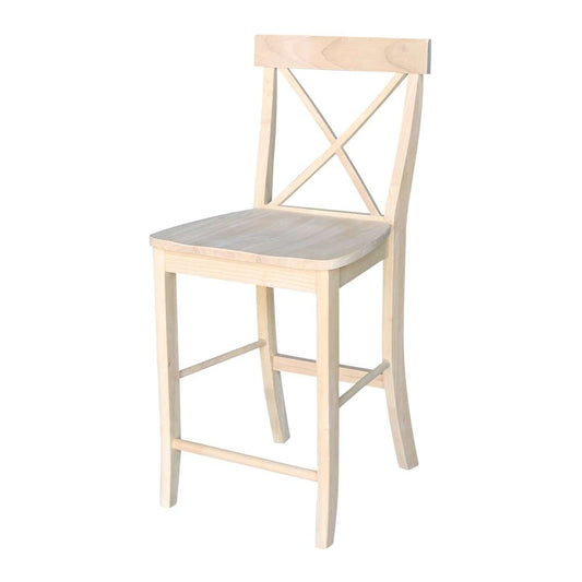 International Concepts - X-Back Stool - 24inSH - S-6132 veiw 1