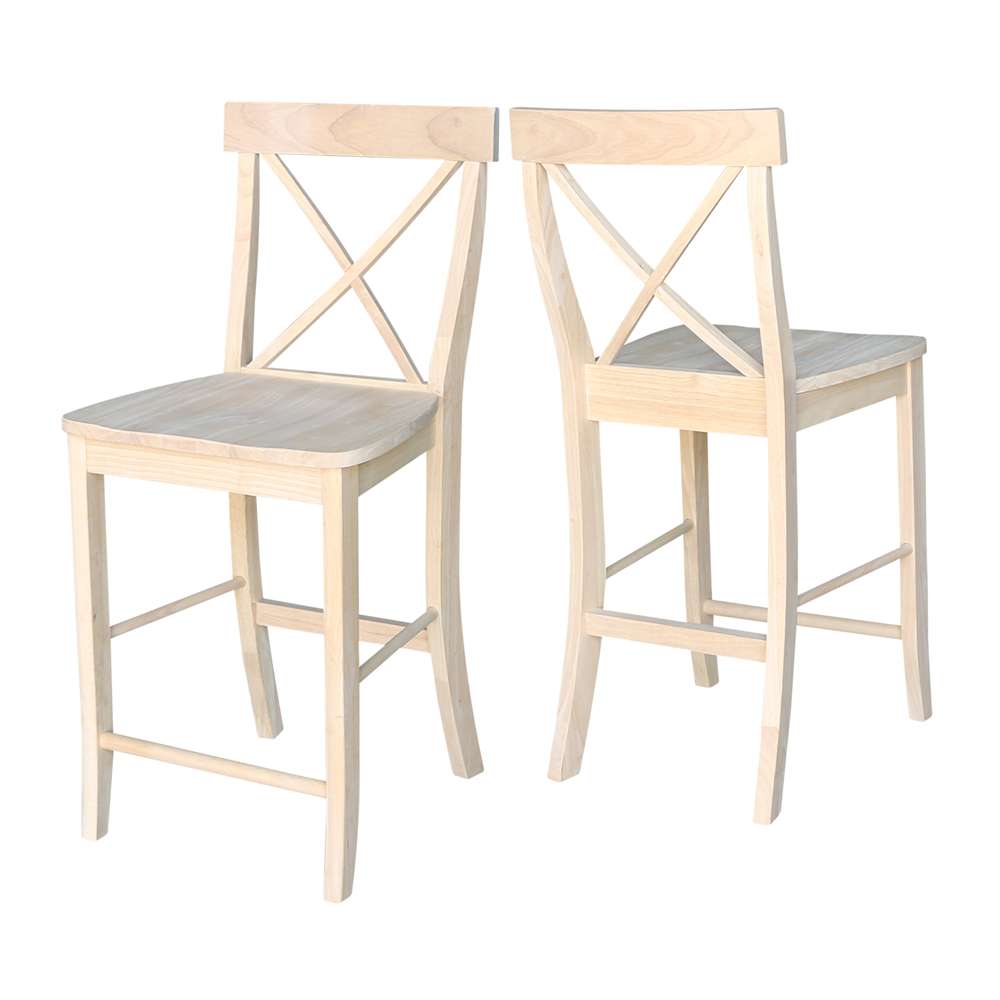 International Concepts - X-Back Stool - 24inSH - S-6132 veiw 5