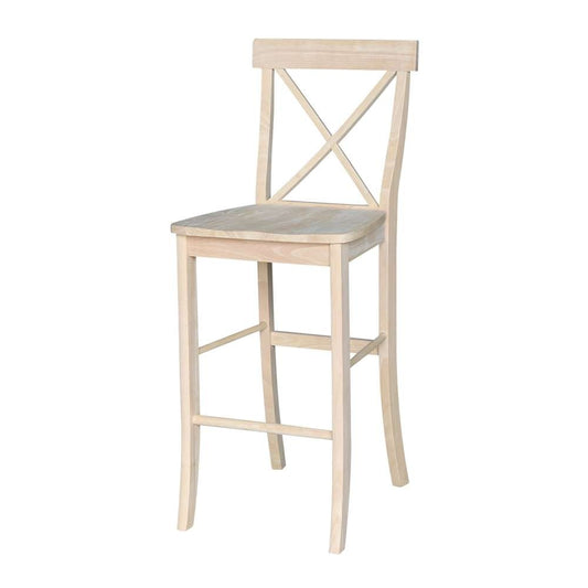 International Concepts - X-Back Stool - 30inSH - S-6133 veiw 1