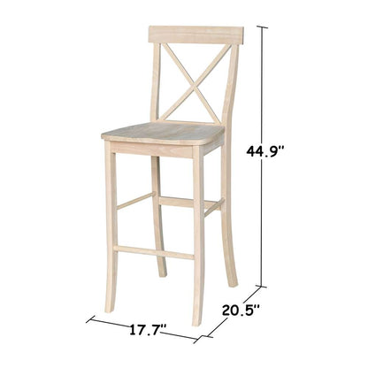 International Concepts - X-Back Stool - 30inSH - S-6133 veiw 3