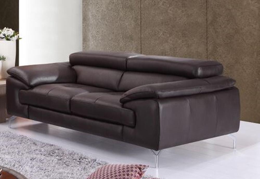 J&M Furniture - A973 Italian Leather Loveseat in Coffee - 179061111-L veiw 1