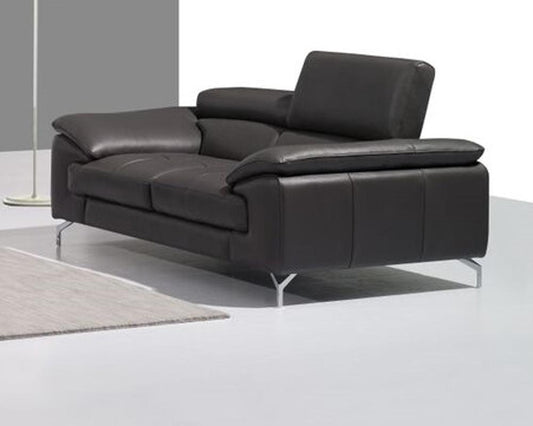 J&M Furniture - A973 Italian Leather Loveseat in Grey - 17906112-L veiw 1