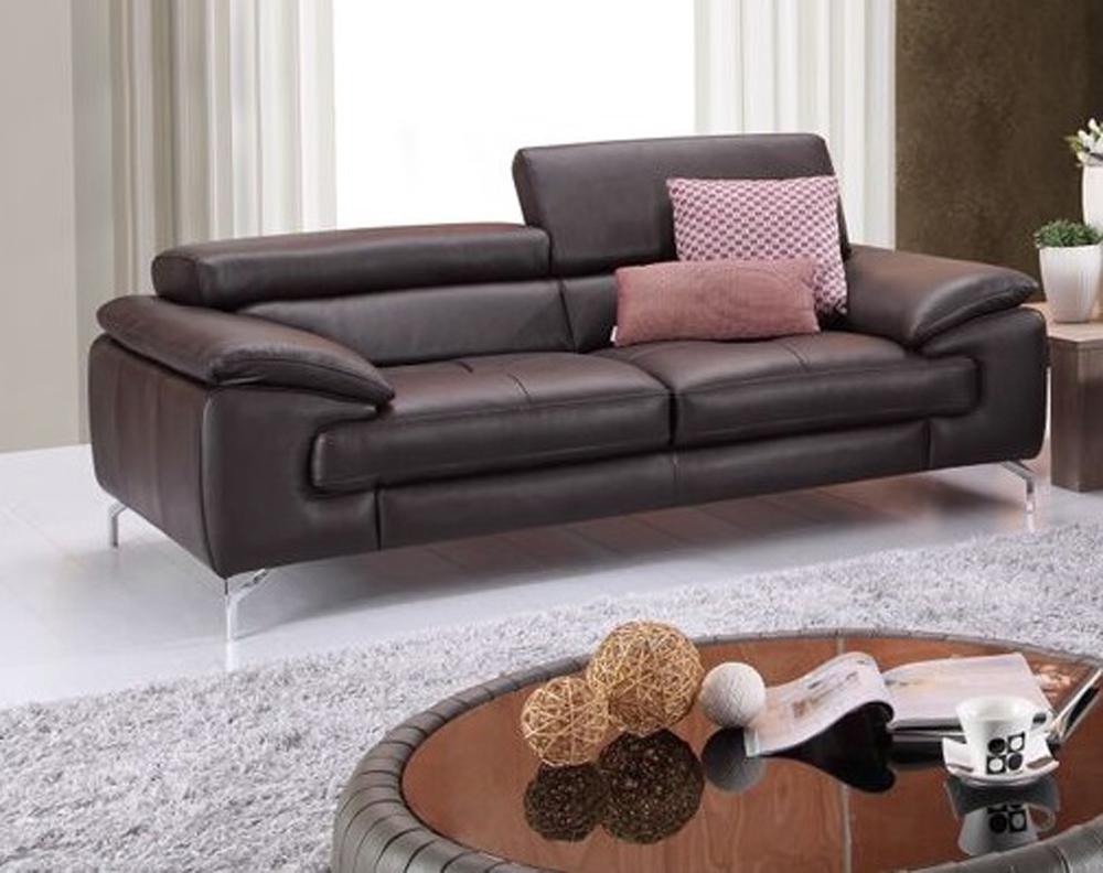 J&M Furniture - A973 Italian Leather Sofa in Coffee - 179061111-S veiw 1