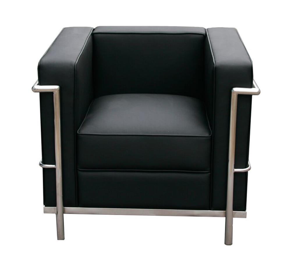 J&M Furniture - Cour Italian Leather Chair - 176551-C-BK veiw 1