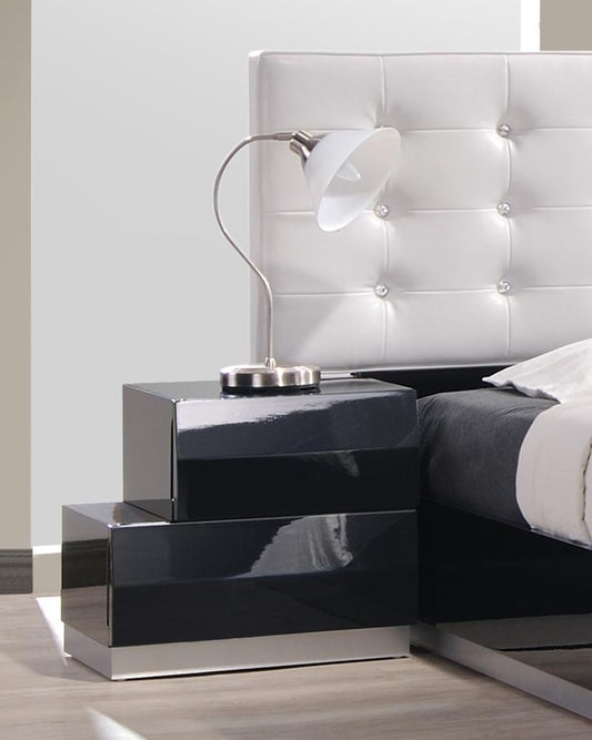 J&M Furniture - Milan Left Facing Night Stand in Black - 176871-NSL veiw 1