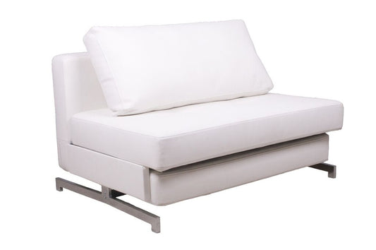 J&M Furniture - Premium Sofa Bed K43-1 in White Leatherette - 176013-W veiw 1