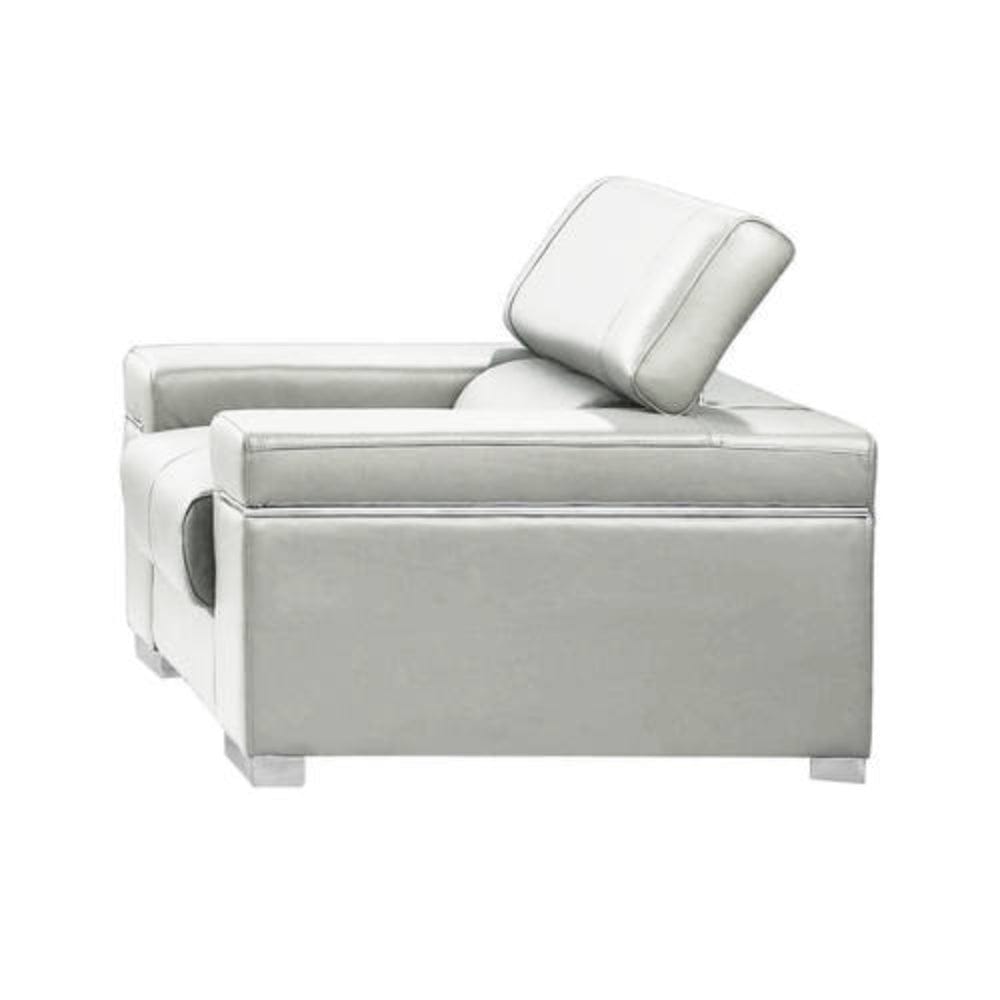 J&M Furniture - Soho Chair in White Leather - 17655111-C-W view 1