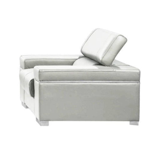 J&M Furniture - Soho Chair in White Leather - 17655111-C-W view 1