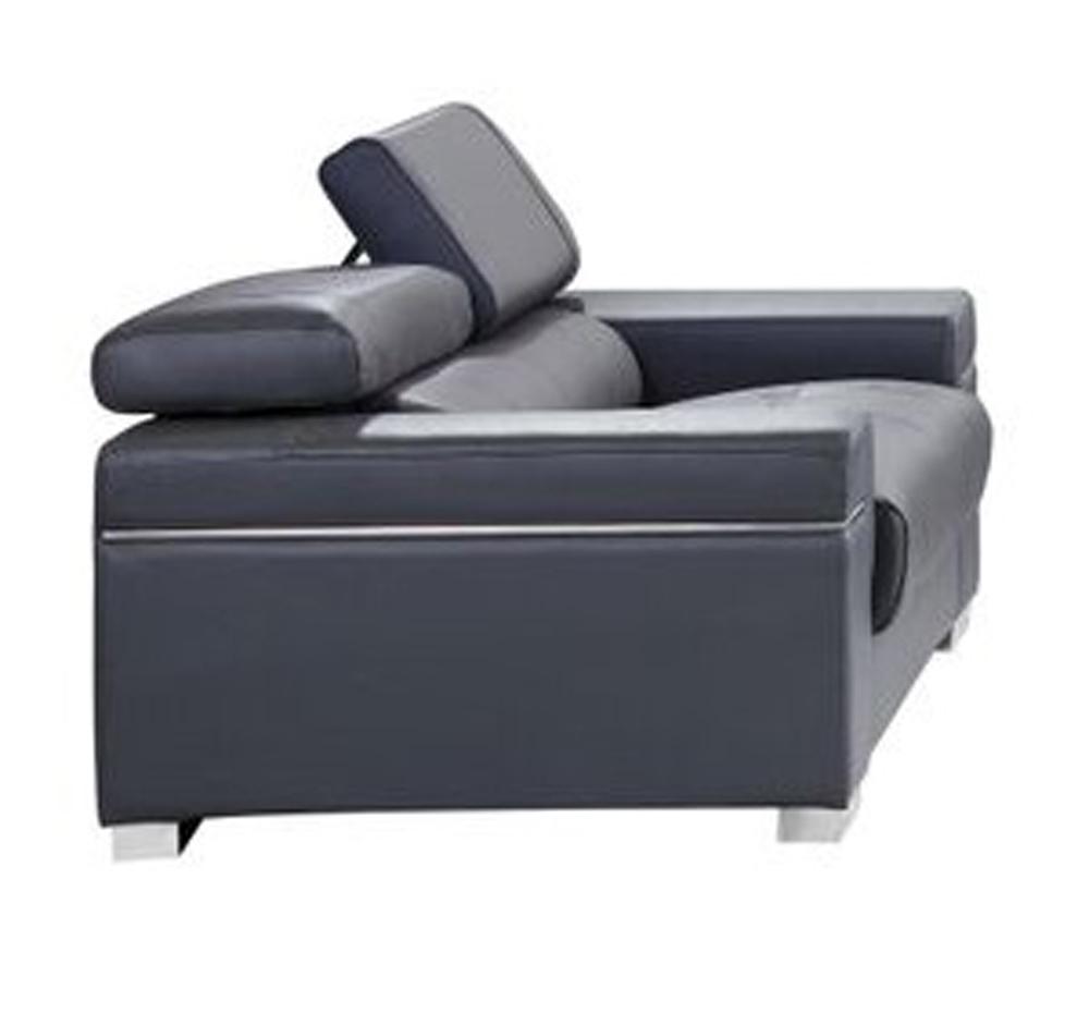 J&M Furniture - Soho Loveseat in Grey Leather - 176551113-LS-GR veiw 1