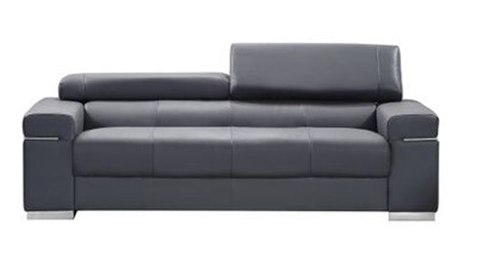 J&M Furniture - Soho Sofa in Grey Leather - 176551113-S-GR veiw 1