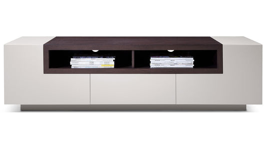 J&M Furniture - TV Stand Grey Gloss/Brown Oak - 1763941 veiw 1