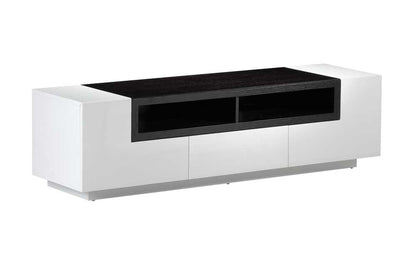 J&M Furniture - TV Stand in White High Gloss & Dark Oak - 176394 veiw 1