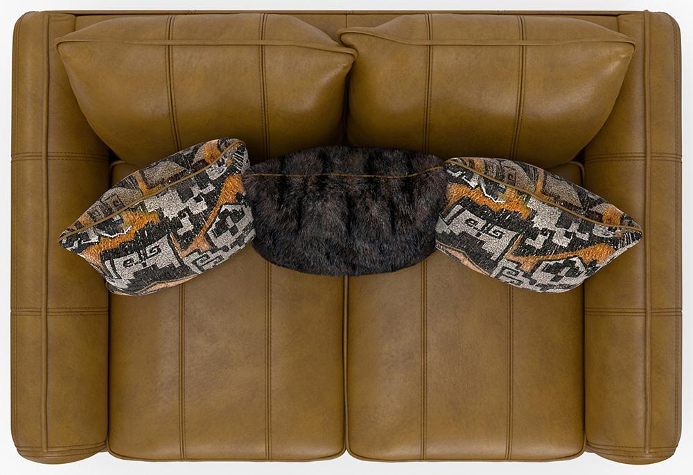 Jackson Furniture - Corvara Top Grain Leather Loveseat in Caramel - 240602127316307316 veiw 3