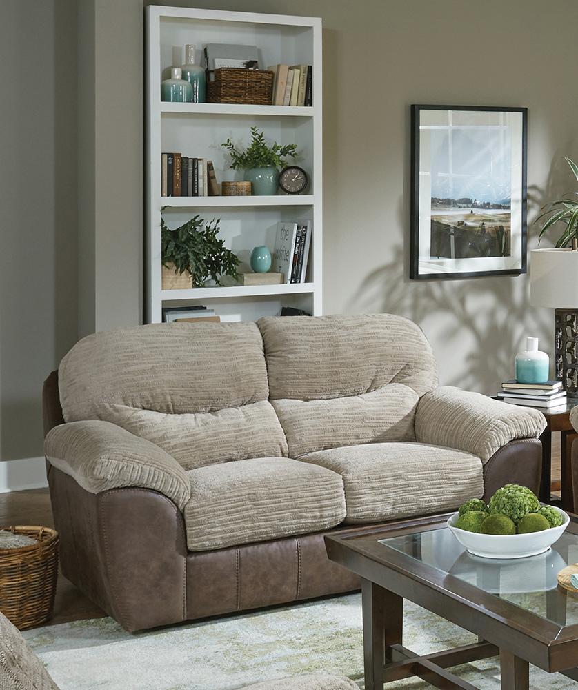 Jackson Furniture - McMahon Gliding Loveseat in Bark/Jute - 545557117689192136 veiw 2