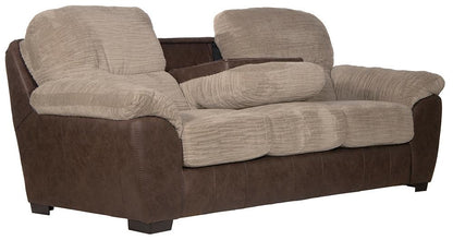 Jackson Furniture - McMahon Sofa w/Drop Down Table in Bark/Jute - 545523117689192136 veiw 1