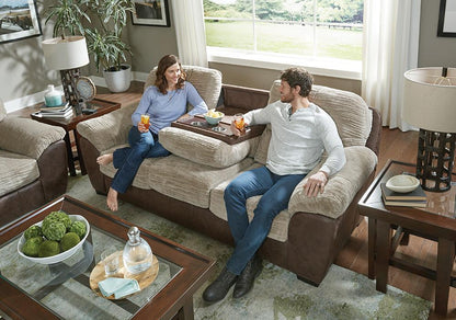 Jackson Furniture - McMahon Sofa w/Drop Down Table in Bark/Jute - 545523117689192136 veiw 5