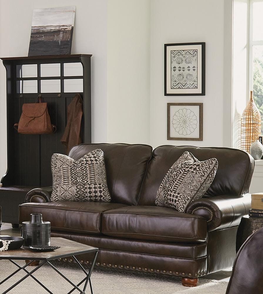 Jackson Furniture - Roberto Top Grain Leather Loveseat in Cocoa - 524102126809306809 veiw 4