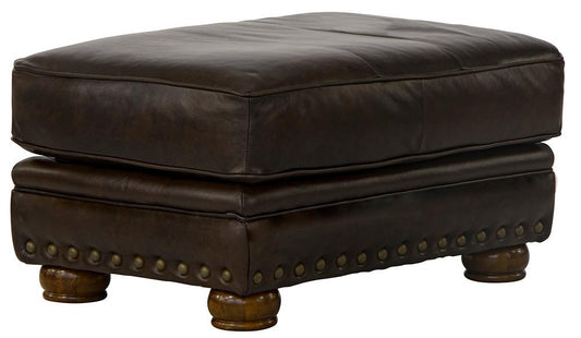 Jackson Furniture - Roberto Top Grain Leather Ottoman in Cocoa - 524110126809306809 veiw 1