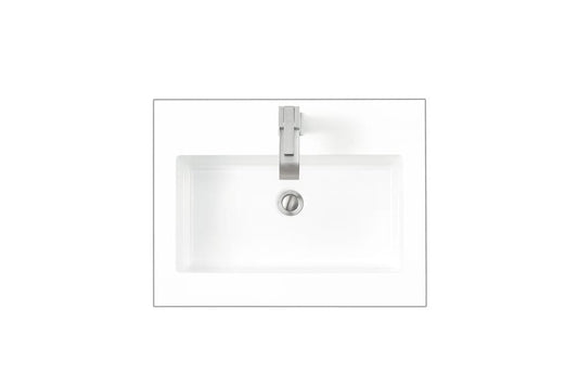 James Martin - 23.6" Single Sink Top, Glossy White - SWB-S23.6-GW view 1