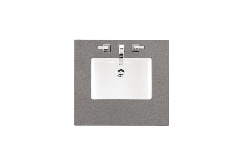 James Martin - 26" Single Top, 3 CM Grey Expo Silestone w/ Sink - 050-S26-GEX-SNK view 1