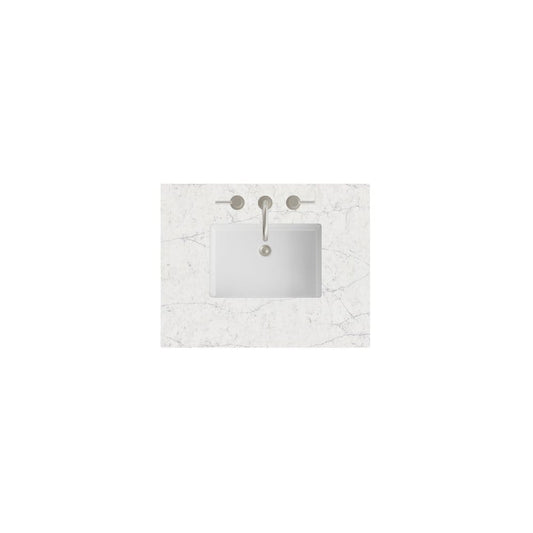 James Martin - 30" Single Top, 3 CM Eternal Jasmine Pearl Silestone w/ Sink - 050-S30-EJP-SNK view 1