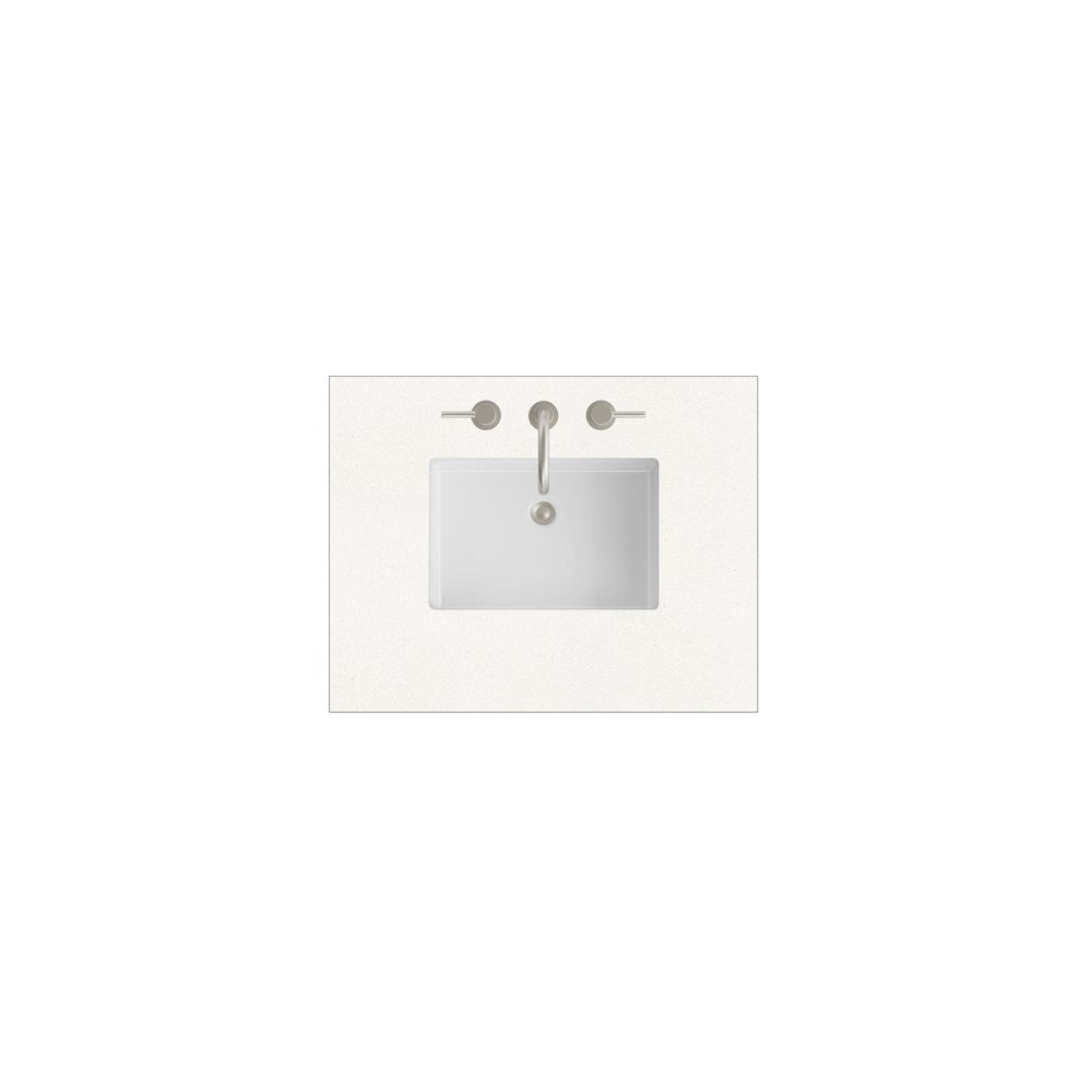 James Martin - 30" Single Top, 3 CM White Zeus Silestone w/ Sink - 050-S30-WZ-SNK view 1