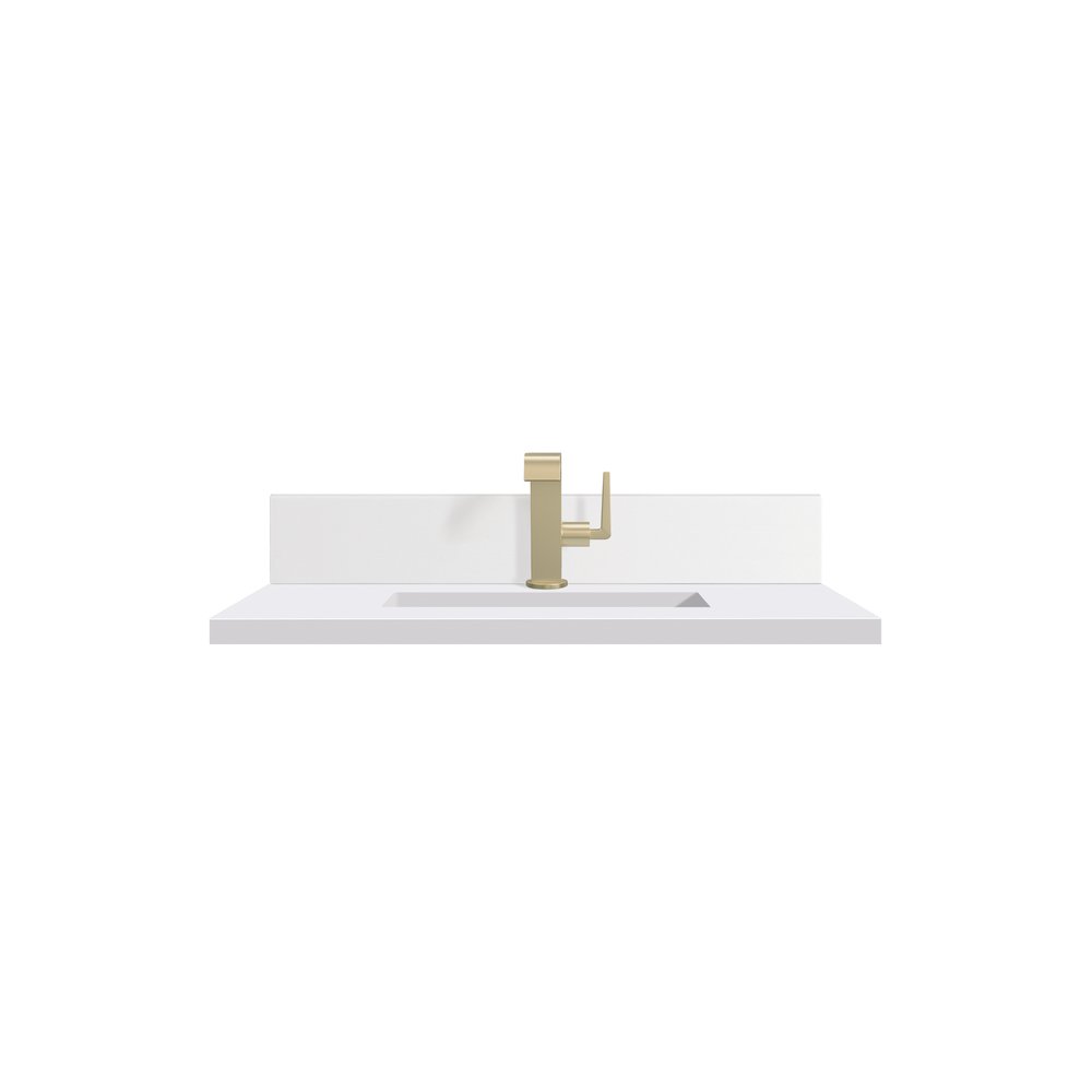 James Martin - 30" Single Top, Single-Hole, 3 CM White Zeus Silestone w/ Backsplash & Sink - 051-S30-BS-WZ view 1