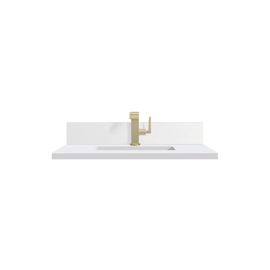 James Martin - 30" Single Top, Single-Hole, 3 CM White Zeus Silestone w/ Backsplash & Sink - 051-S30-BS-WZ view 1