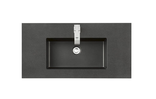James Martin - 35.4" Single Sink Top, Charcoal Black - SWB-S35.4-CHB view 1