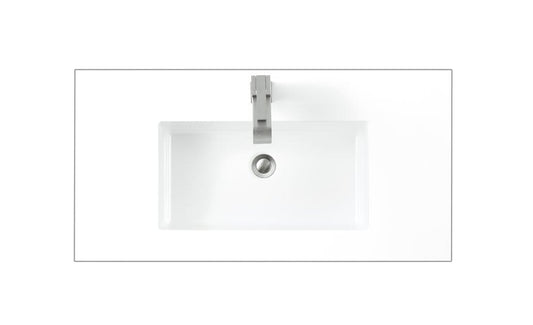 James Martin - 35.4" Single Sink Top, Glossy White - SWB-S35.4-GW view 1