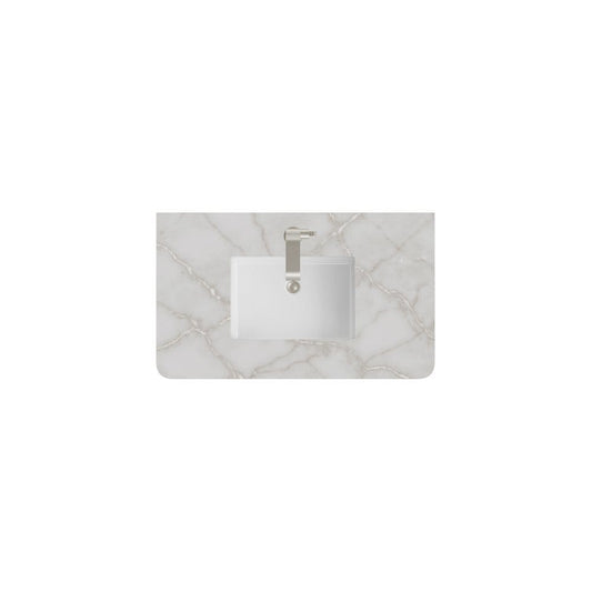 James Martin - 36" Single Radius Cut Top, 3 CM Victorian Silver Silestone w/ Sink - 060-S36RC-VSL-SNK view 1