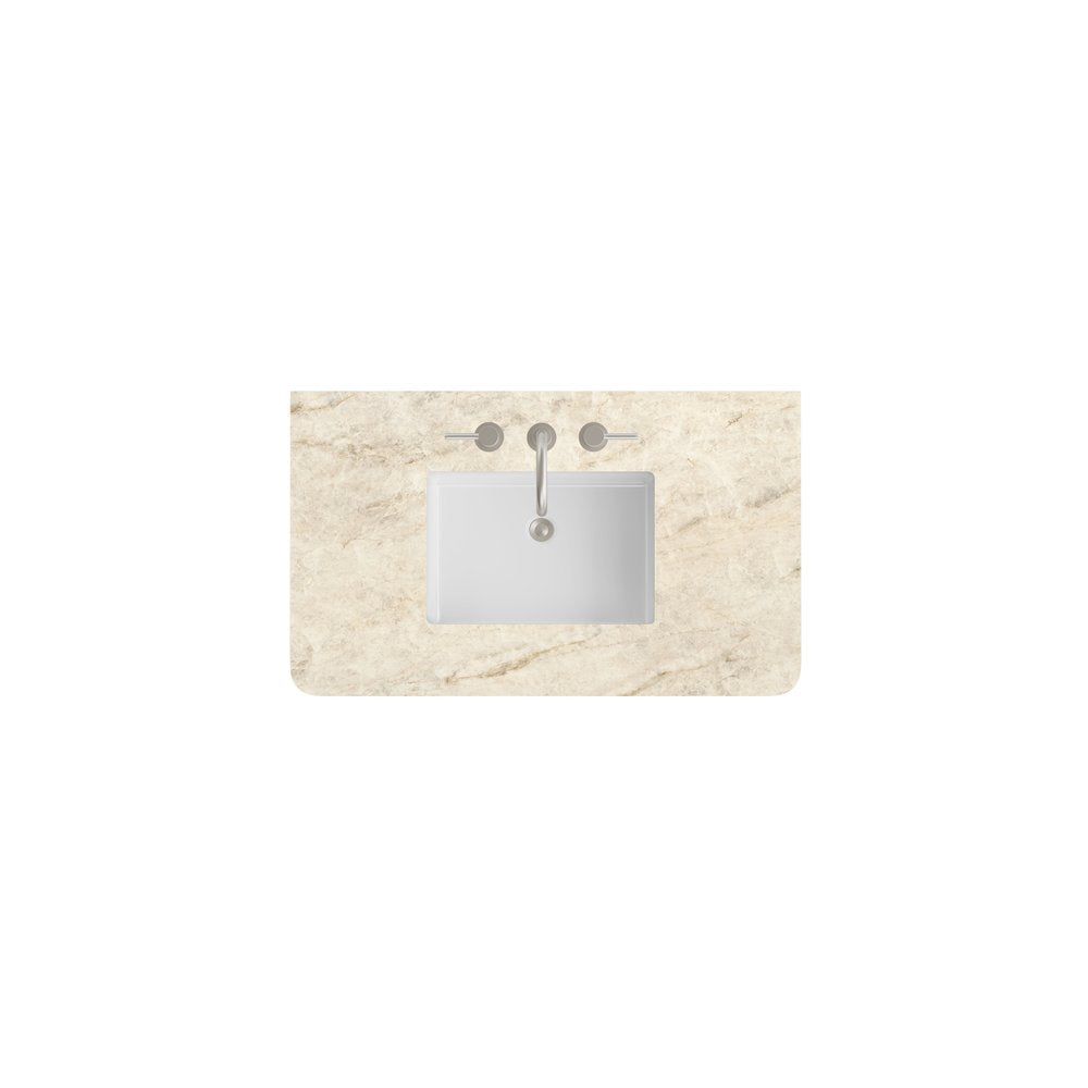 James Martin - 36" Single Radius Cut Top, Widespread 3CM Tajnar Eclos w/ Sink - 060-S36RCWS-TJR-SNK view 1