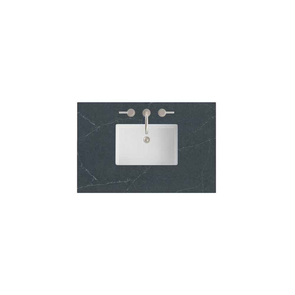James Martin - 36" Single Top, 3 CM Charcoal Soapstone Silestone w/ Sink - 050-S36-CSP-SNK view 1
