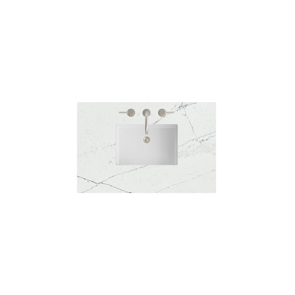 James Martin - 36" Single Top, 3 CM Ethereal Noctis Silestone w/ Sink - 050-S36-ENC-SNK view 1