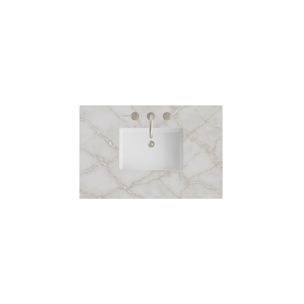 James Martin - 36" Single Top, 3 CM Victorian Silver Silestone w/ Sink - 050-S36-VSL-SNK view 1