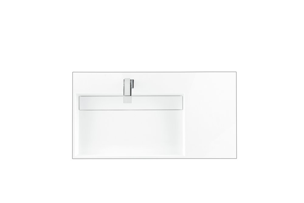 James Martin - 36" Single Top, Composite Stone, Glossy White Finish - CS-366-GW view 1