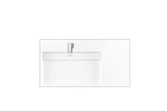 James Martin - 36" Single Top, Composite Stone, Glossy White Finish - CS-366-GW view 1