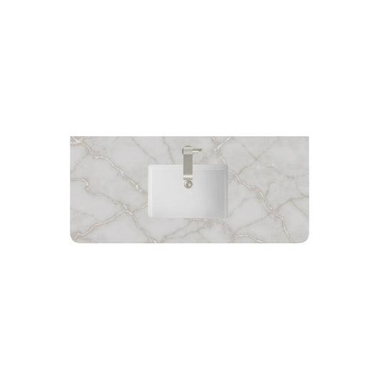 James Martin - 48" Single Radius Cut Top, 3 CM Victorian Silver Silestone w/ Sink - 060-S48RC-VSL-SNK view 1