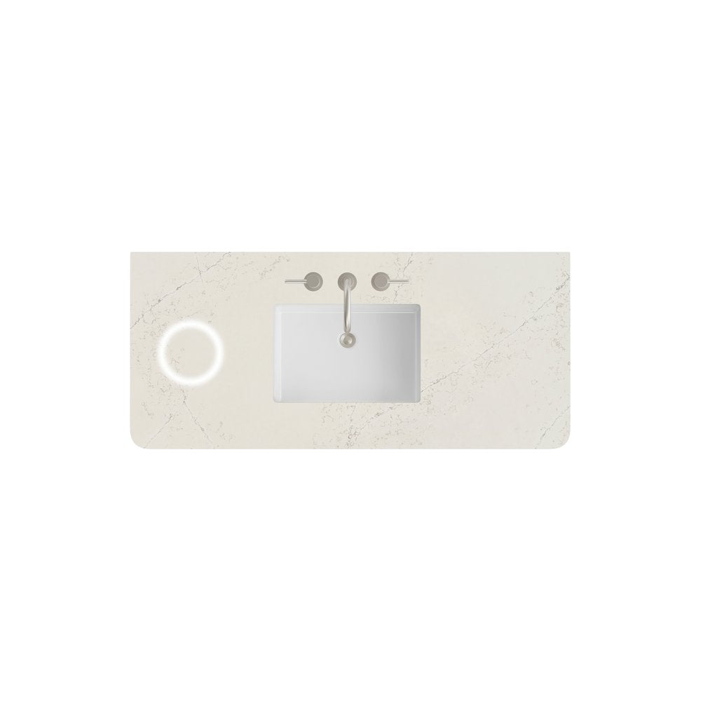 James Martin - 48" Single Radius Cut Top, Widespread 3CM Siberian w/ Sink & FreePower Wireless Charger - 060-S48RCWS-FP-SFR-SNK view 1