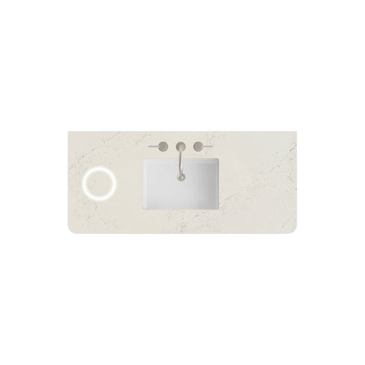 James Martin - 48" Single Radius Cut Top, Widespread 3CM Siberian w/ Sink & FreePower Wireless Charger - 060-S48RCWS-FP-SFR-SNK view 1