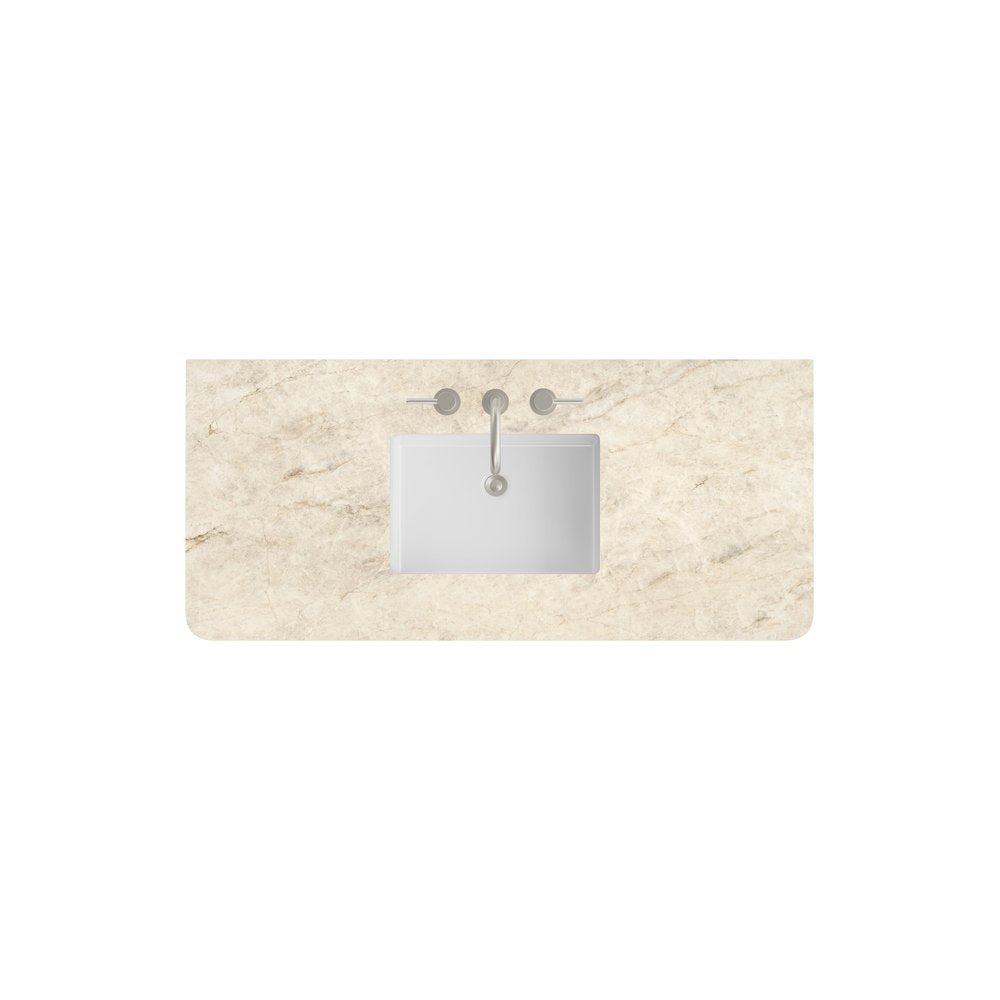 James Martin - 48" Single Radius Cut Top, Widespread 3CM Tajnar Eclos w/ Sink - 060-S48RCWS-TJR-SNK view 1