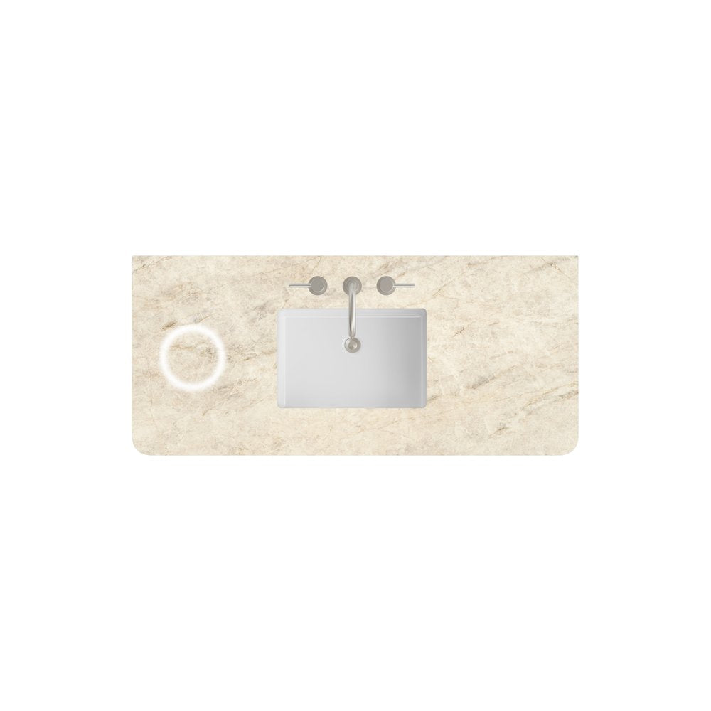 James Martin - 48" Single Radius Cut Top, Widespread 3CM Tajnar Eclos w/ Sink & FreePower Wireless Charger - 060-S48RCWS-FP-TJR-SNK view 1