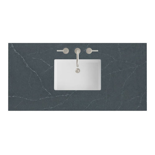 James Martin - 48" Single Top, 3 CM Charcoal Soapstone Silestone w/ Sink - 050-S48-CSP-SNK view 1